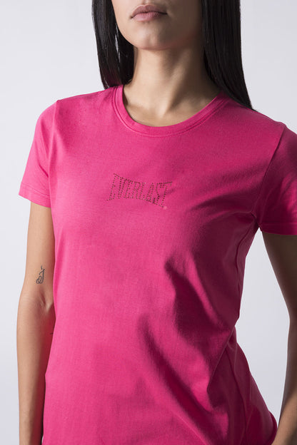 BASIC T-SHIRT CON LOGO STRASS