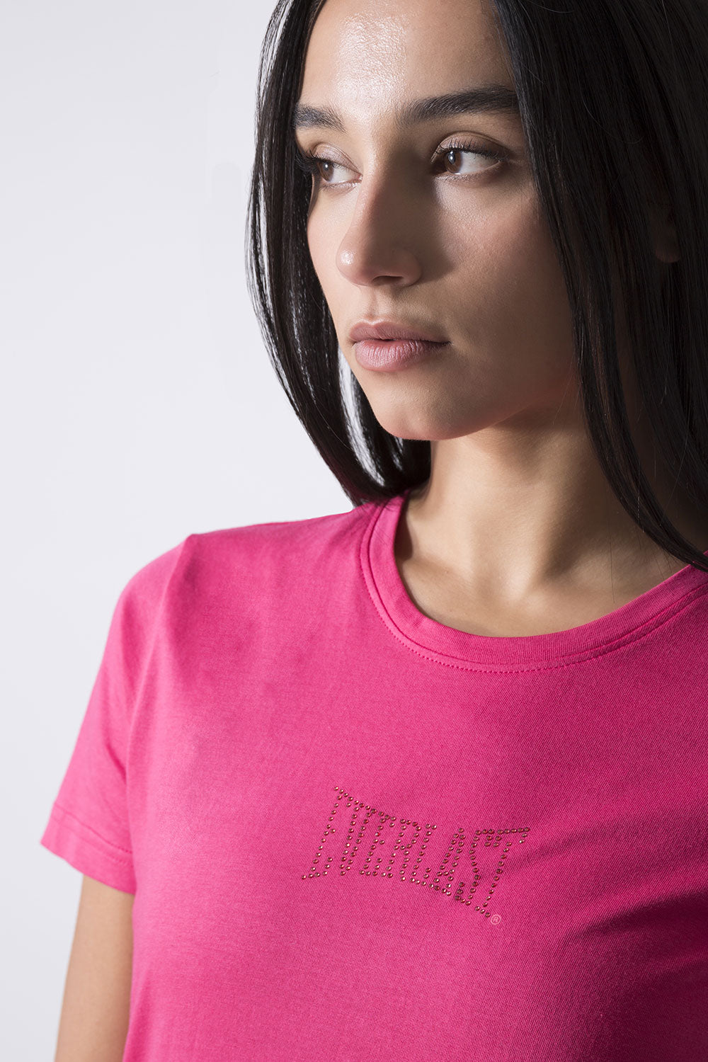 BASIC T-SHIRT CON LOGO STRASS