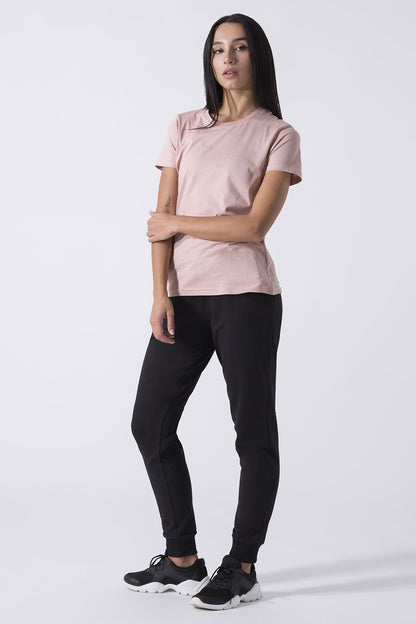 BASIC T-SHIRT CON LOGO STRASS