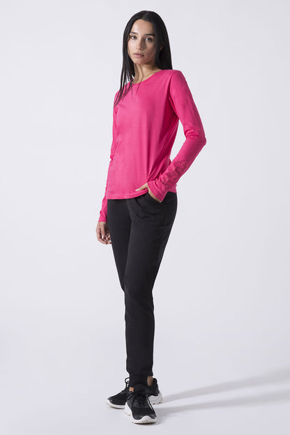 BASIC LONG-SLEEVED RHINESTONE TOP