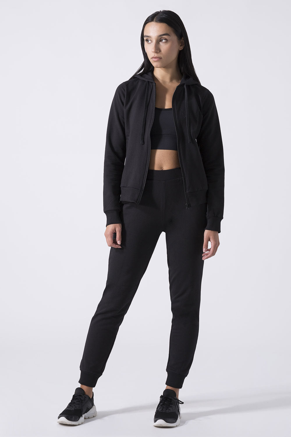 BASIC HOODED STRETCH FLEECE TRACKSUIT