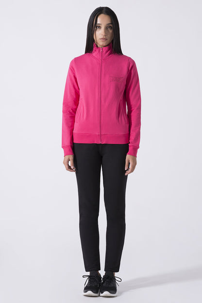 BASIC TRACKSUIT WITH HIGH-COLLAR SWEATSHIRT