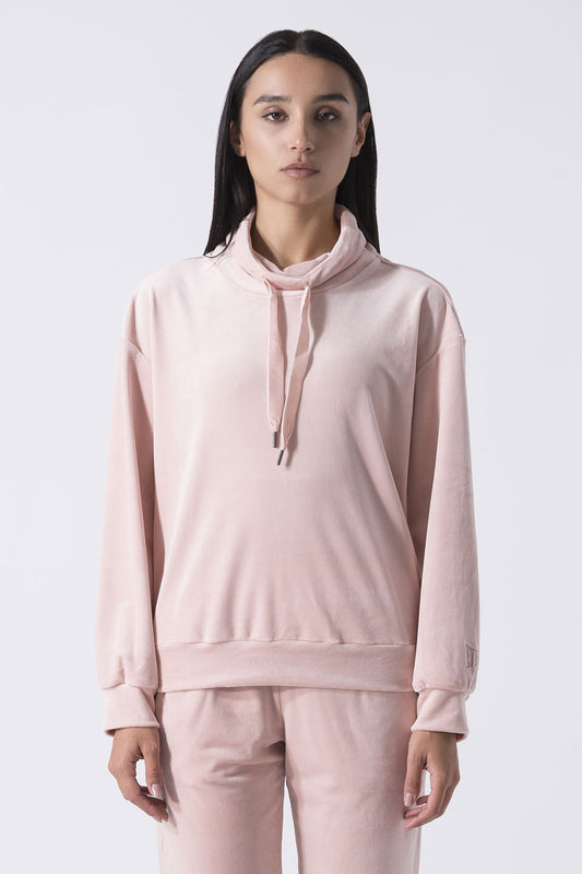 SPORTSWEAR CHENILLE SWEATSHIRT WITH CRATER NECK