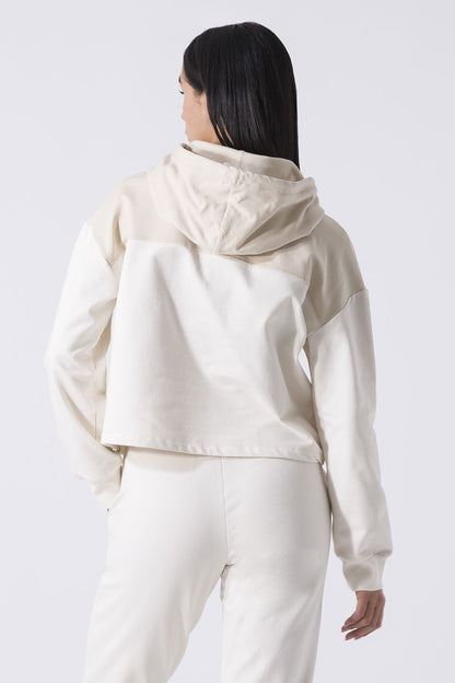LEISURE FELPA CON CAPPUCCIO BOXY FIT