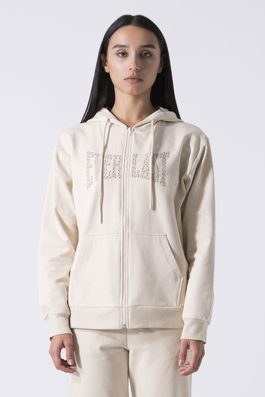 LEISURE FELPA OVER FULL ZIP CON CAPPUCCIO