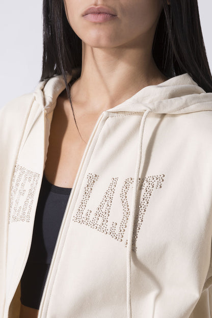 LEISURE FELPA OVER FULL ZIP CON CAPPUCCIO