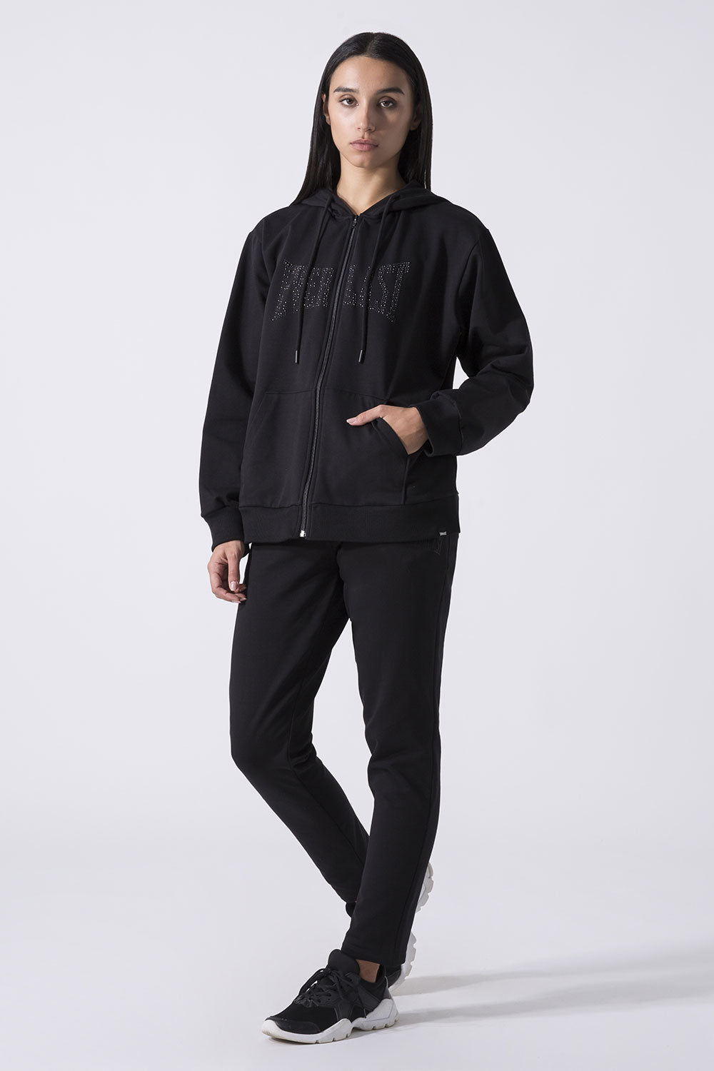 LEISURE FELPA OVER FULL ZIP CON CAPPUCCIO