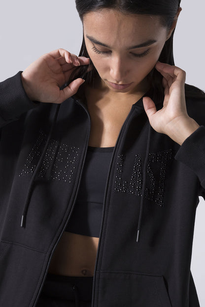 LEISURE FELPA OVER FULL ZIP CON CAPPUCCIO