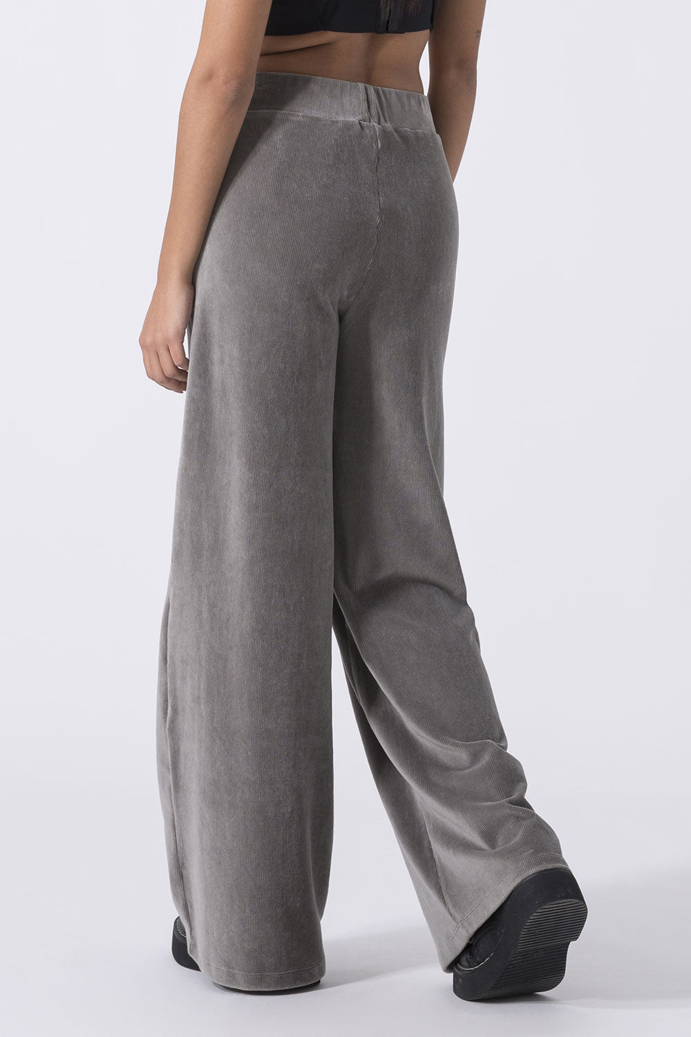 LEISURE PALAZZO RIBBED CHENILLE TROUSERS