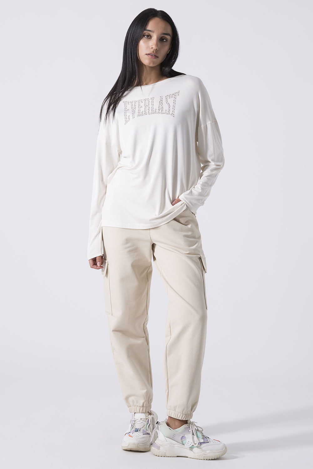 LEISURE MAGLIA A MANICHE LUNGHE CON LOGO