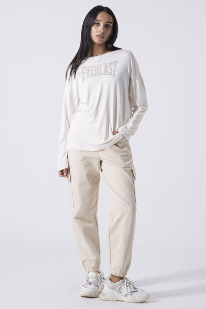LEISURE MAGLIA A MANICHE LUNGHE CON LOGO