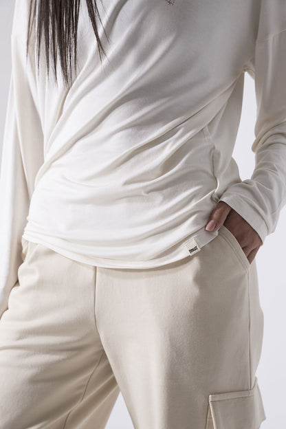 LEISURE MAGLIA A MANICHE LUNGHE CON LOGO
