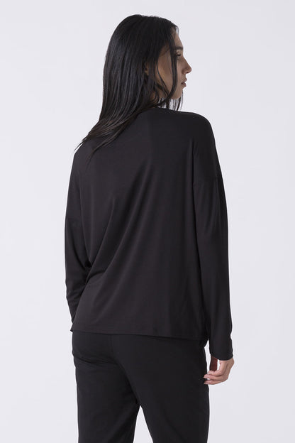 LEISURE MAGLIA A MANICHE LUNGHE CON LOGO