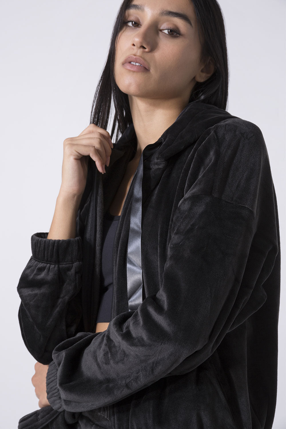 LEISURE FULL-ZIP CHENILLE HOODIE JACKET