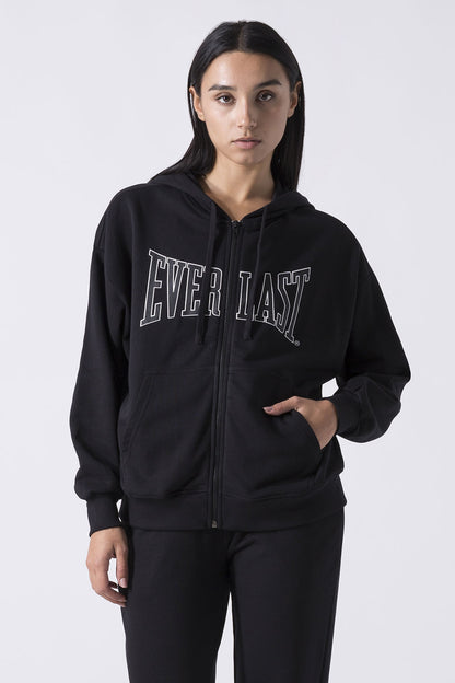 ICONIC FELPA FULL ZIP CON CAPPUCCIO CON LOGO