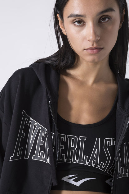 ICONIC FELPA FULL ZIP CON CAPPUCCIO CON LOGO