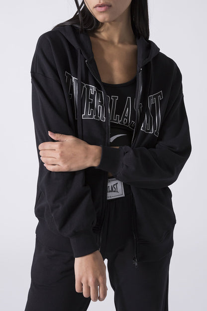 ICONIC FELPA FULL ZIP CON CAPPUCCIO CON LOGO