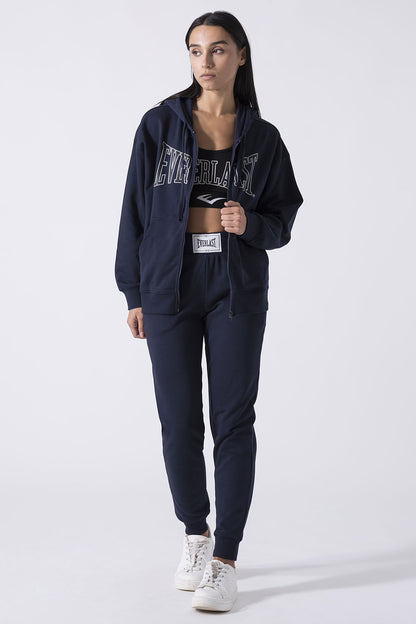 ICONIC FELPA FULL ZIP CON CAPPUCCIO CON LOGO