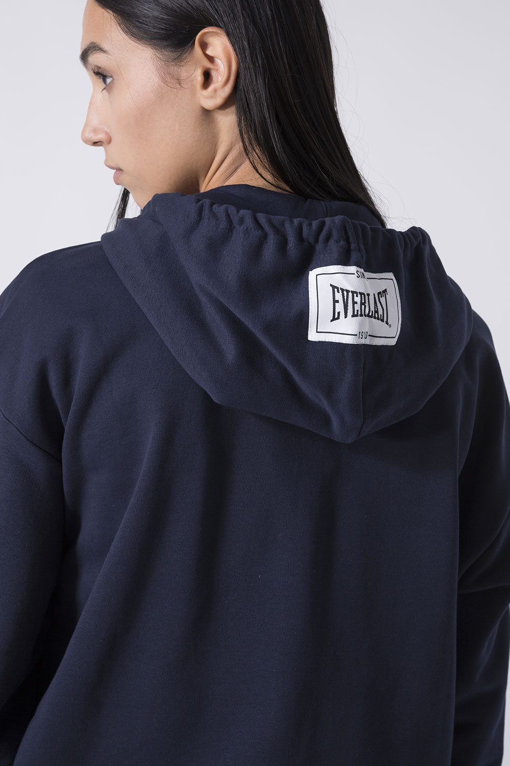 ICONIC FELPA FULL ZIP CON CAPPUCCIO CON LOGO