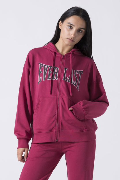 ICONIC FELPA FULL ZIP CON CAPPUCCIO CON LOGO