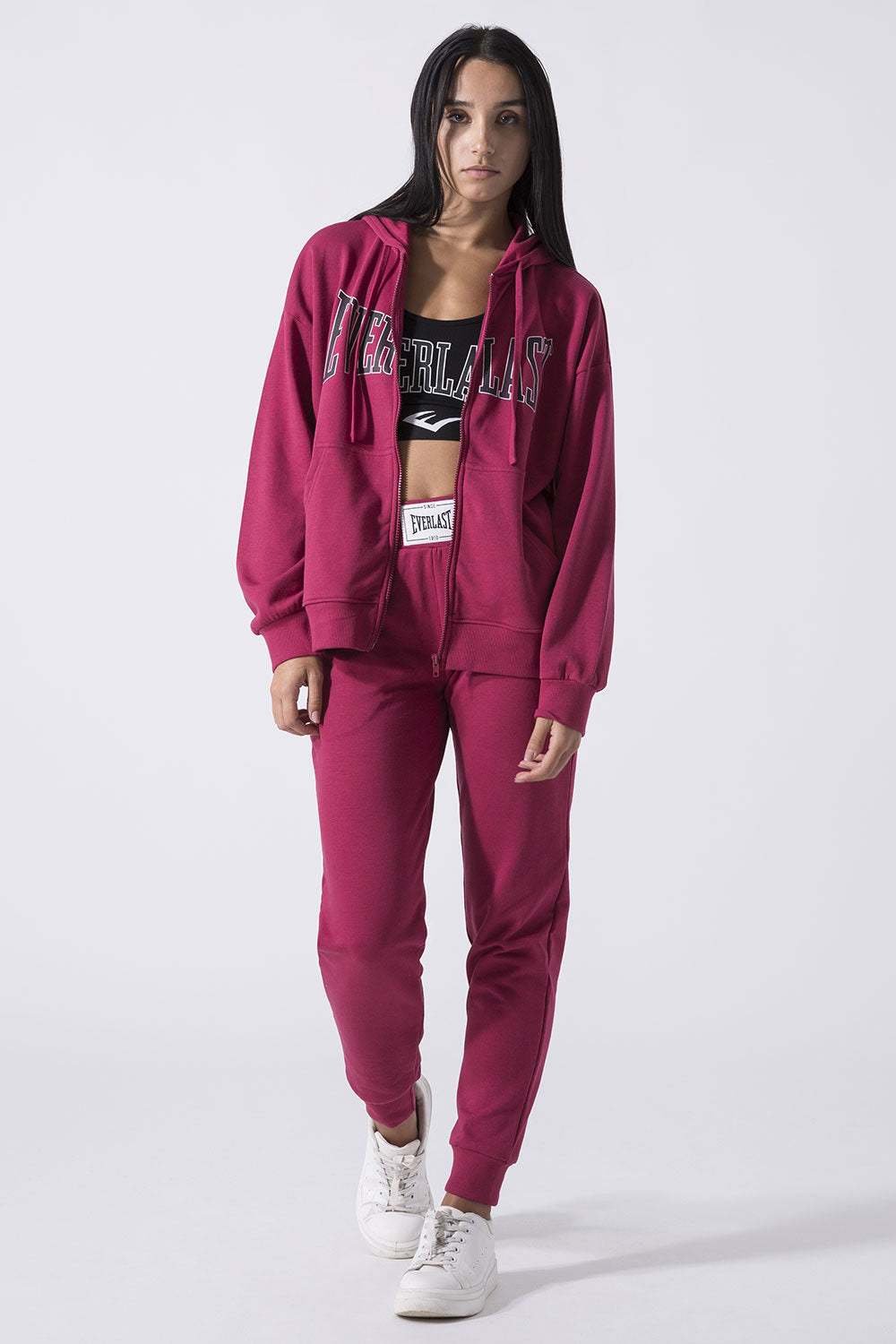 ICONIC FELPA FULL ZIP CON CAPPUCCIO CON LOGO