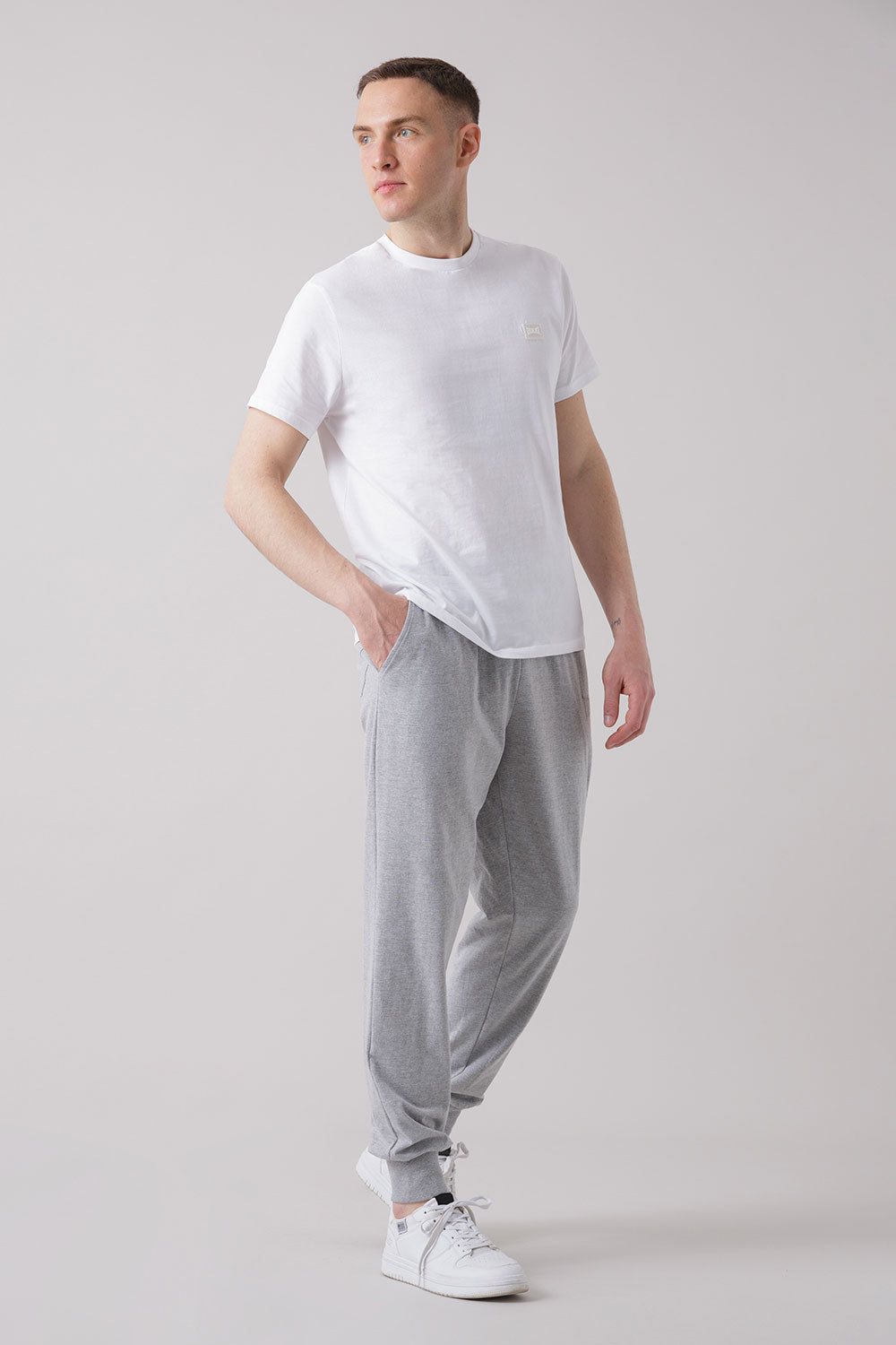 BASIC TROUSERS WITH CUFFED HEM