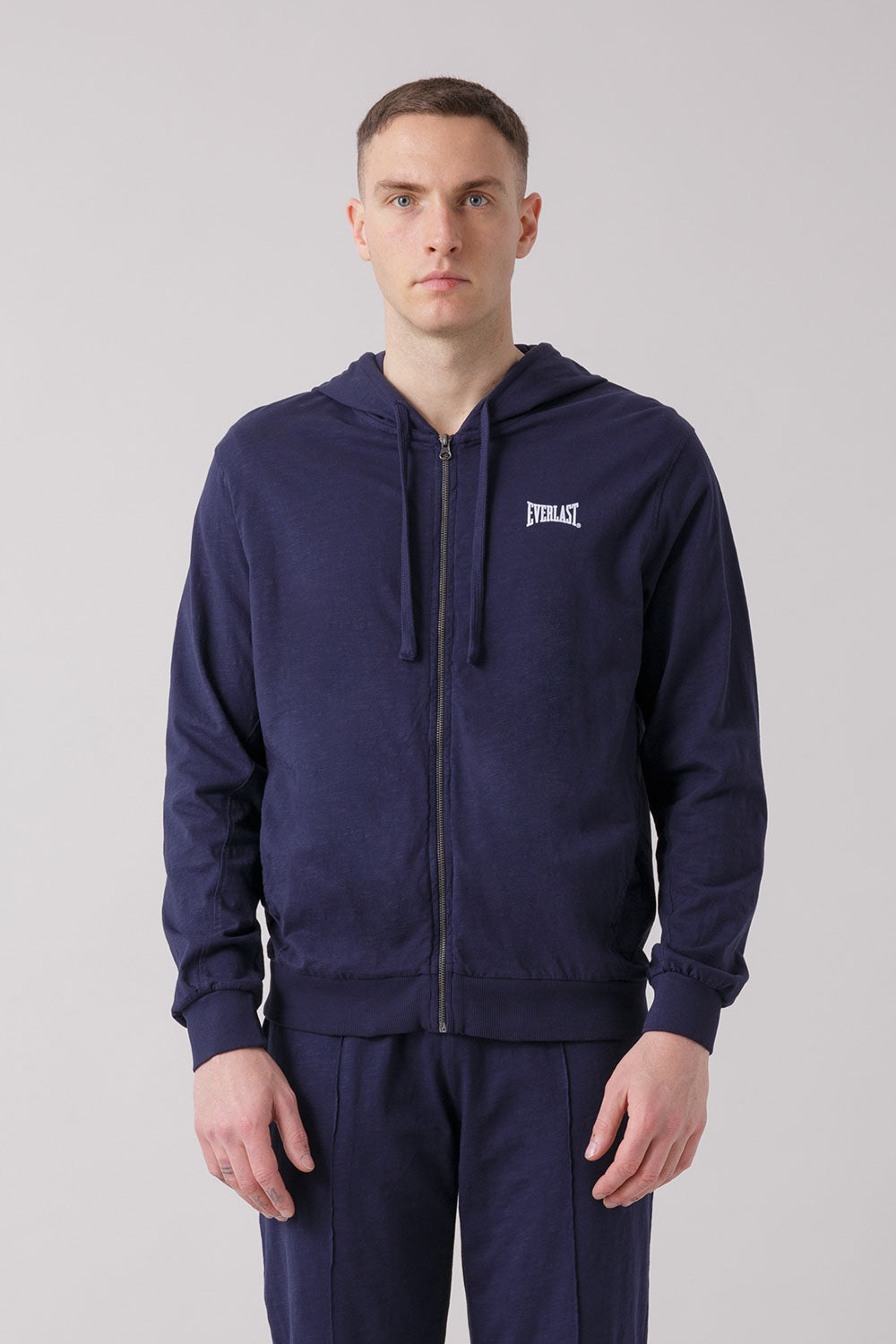TREATMENT FELPA FULL ZIP CON CAPPUCCIO IN TESSUTO FIAMMATO