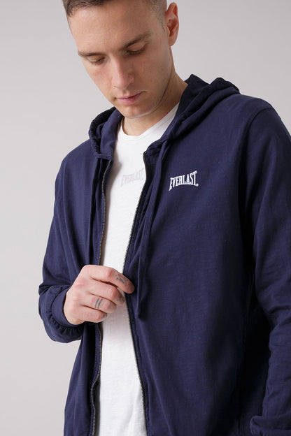 TREATMENT FELPA FULL ZIP CON CAPPUCCIO IN TESSUTO FIAMMATO