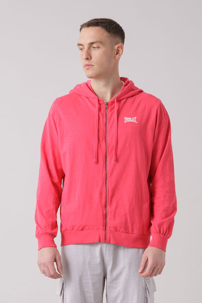 TREATMENT FELPA FULL ZIP CON CAPPUCCIO IN TESSUTO FIAMMATO