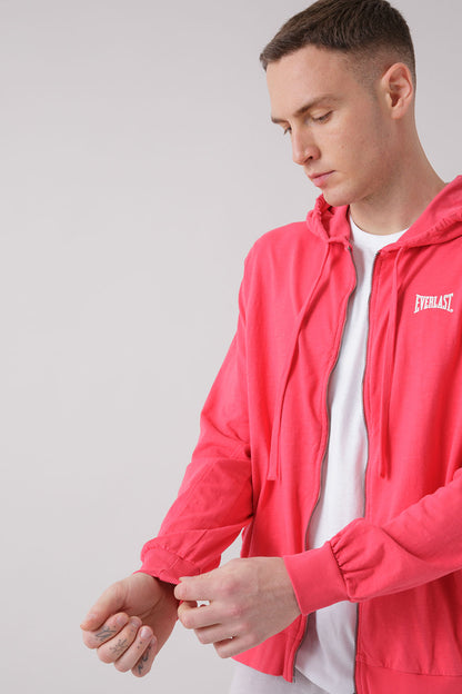 TREATMENT FELPA FULL ZIP CON CAPPUCCIO IN TESSUTO FIAMMATO