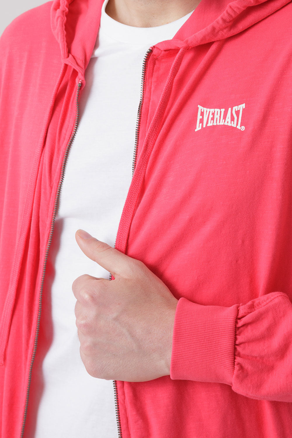 TREATMENT FELPA FULL ZIP CON CAPPUCCIO IN TESSUTO FIAMMATO