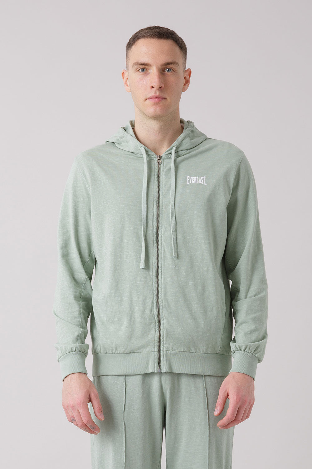 TREATMENT FELPA FULL ZIP CON CAPPUCCIO IN TESSUTO FIAMMATO