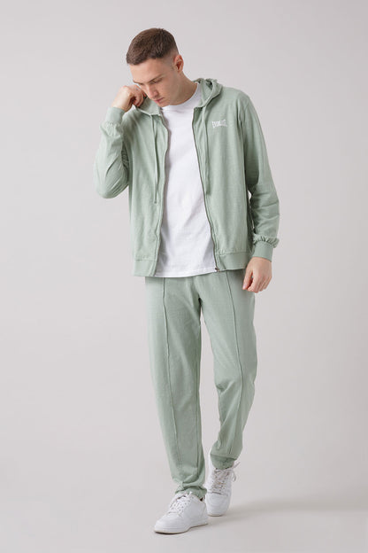 TREATMENT FELPA FULL ZIP CON CAPPUCCIO IN TESSUTO FIAMMATO