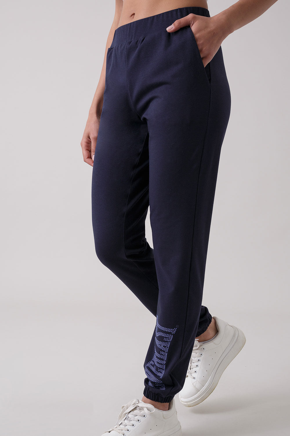 BASIC PANTALONE CON LOGO CON ELASTICO AL FONDO