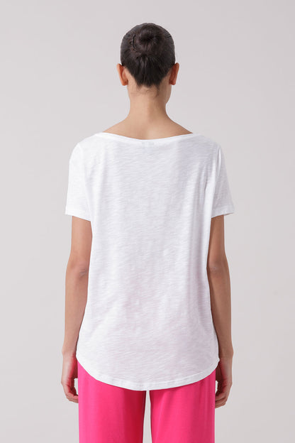 BASIC T-SHIRT IN JERSEY FIAMMATO