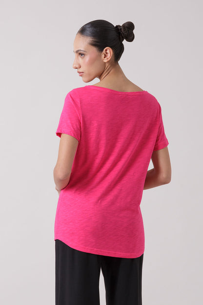 BASIC T-SHIRT IN JERSEY FIAMMATO