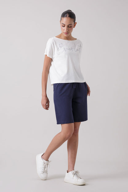 TREATMENT T-SHIRT CON SCOLLO A BARCA CON LOGO