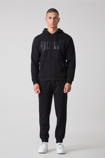 BASIC TUTA CON FELPA FULL ZIP CON CAPPUCCIO E PANTALONE CON POLSINO