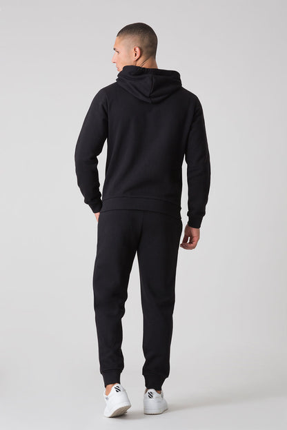 BASIC TUTA CON FELPA FULL ZIP CON CAPPUCCIO E PANTALONE CON POLSINO
