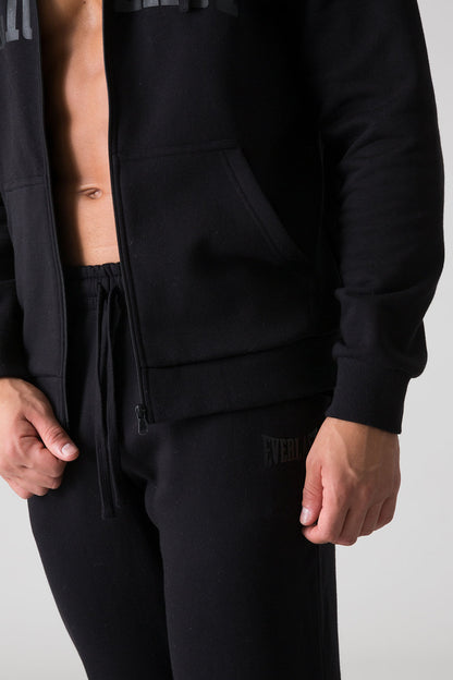 BASIC TUTA CON FELPA FULL ZIP CON CAPPUCCIO E PANTALONE CON POLSINO