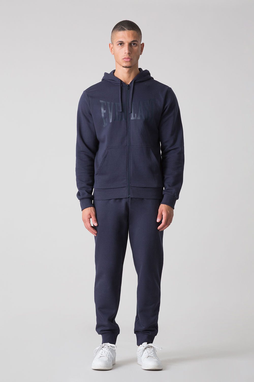 BASIC TUTA CON FELPA FULL ZIP CON CAPPUCCIO E PANTALONE CON POLSINO