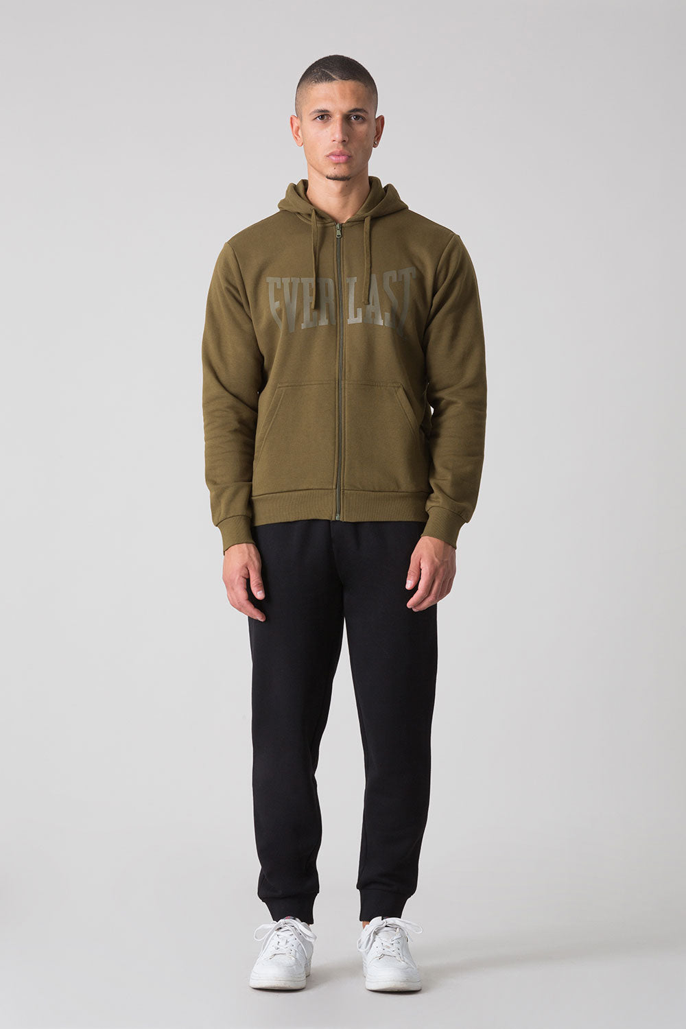 BASIC TUTA CON FELPA FULL ZIP CON CAPPUCCIO E PANTALONE CON POLSINO
