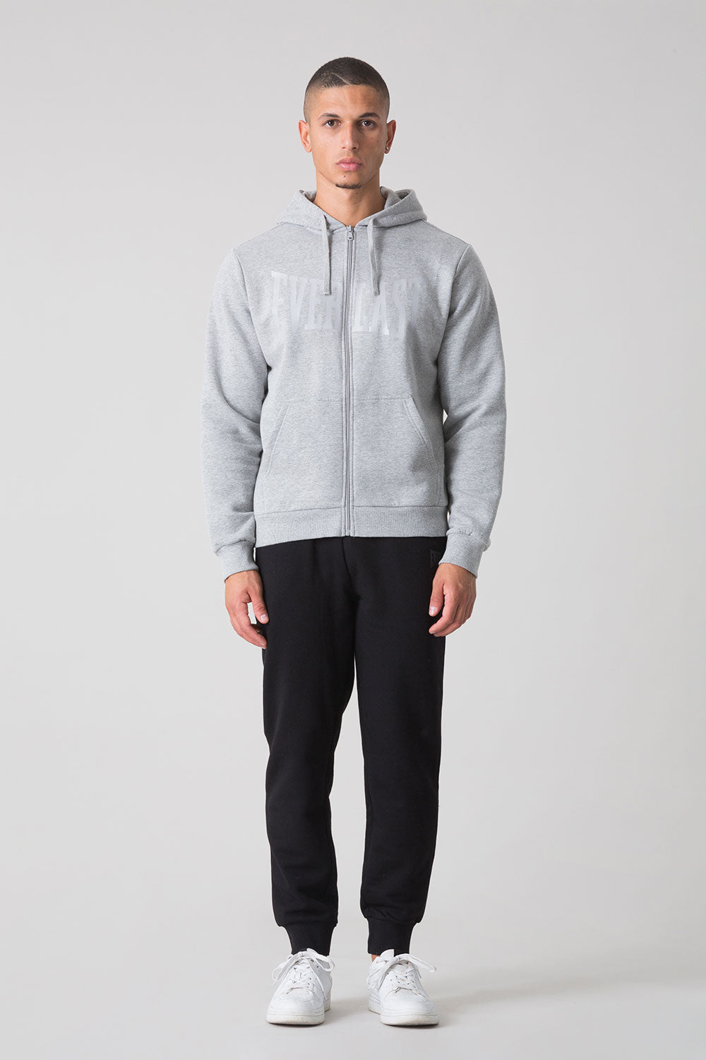 BASIC TUTA CON FELPA FULL ZIP CON CAPPUCCIO E PANTALONE CON POLSINO