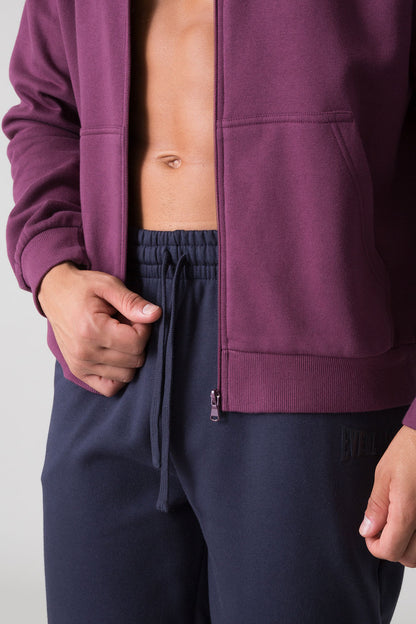 BASIC TUTA CON FELPA FULL ZIP CON CAPPUCCIO E PANTALONE CON POLSINO
