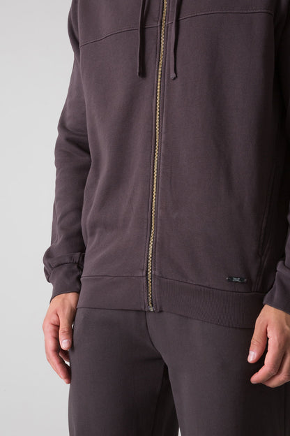 SUNFADED FULL-ZIP HOODED JACKET
