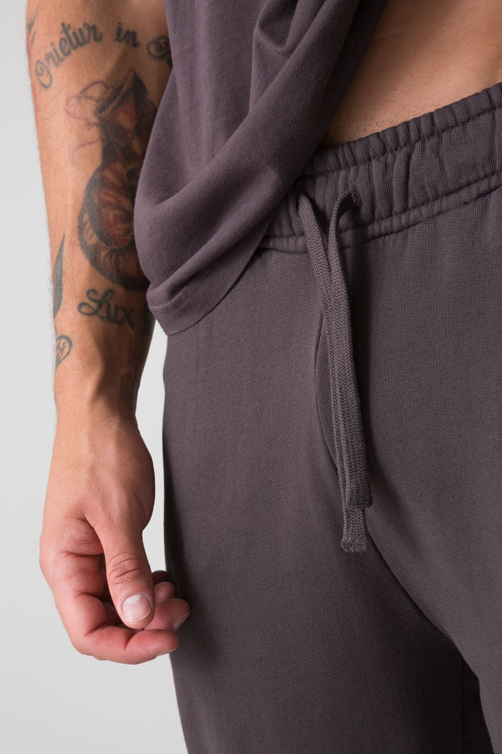 SUNFADED PANTS WITH ELASTIC HEM