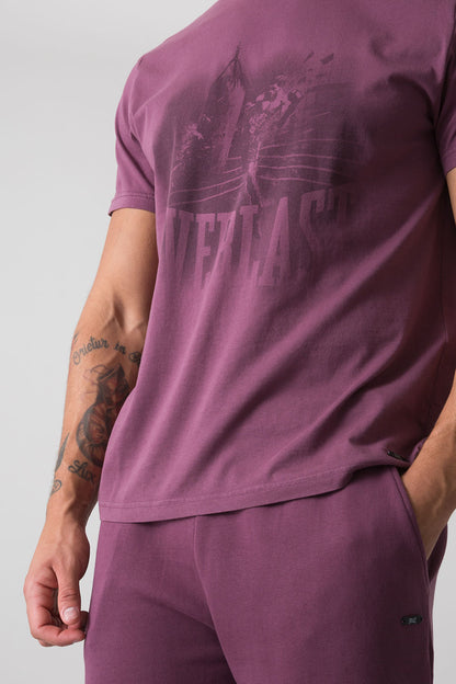 SUNFADED PANTS WITH ELASTIC HEM