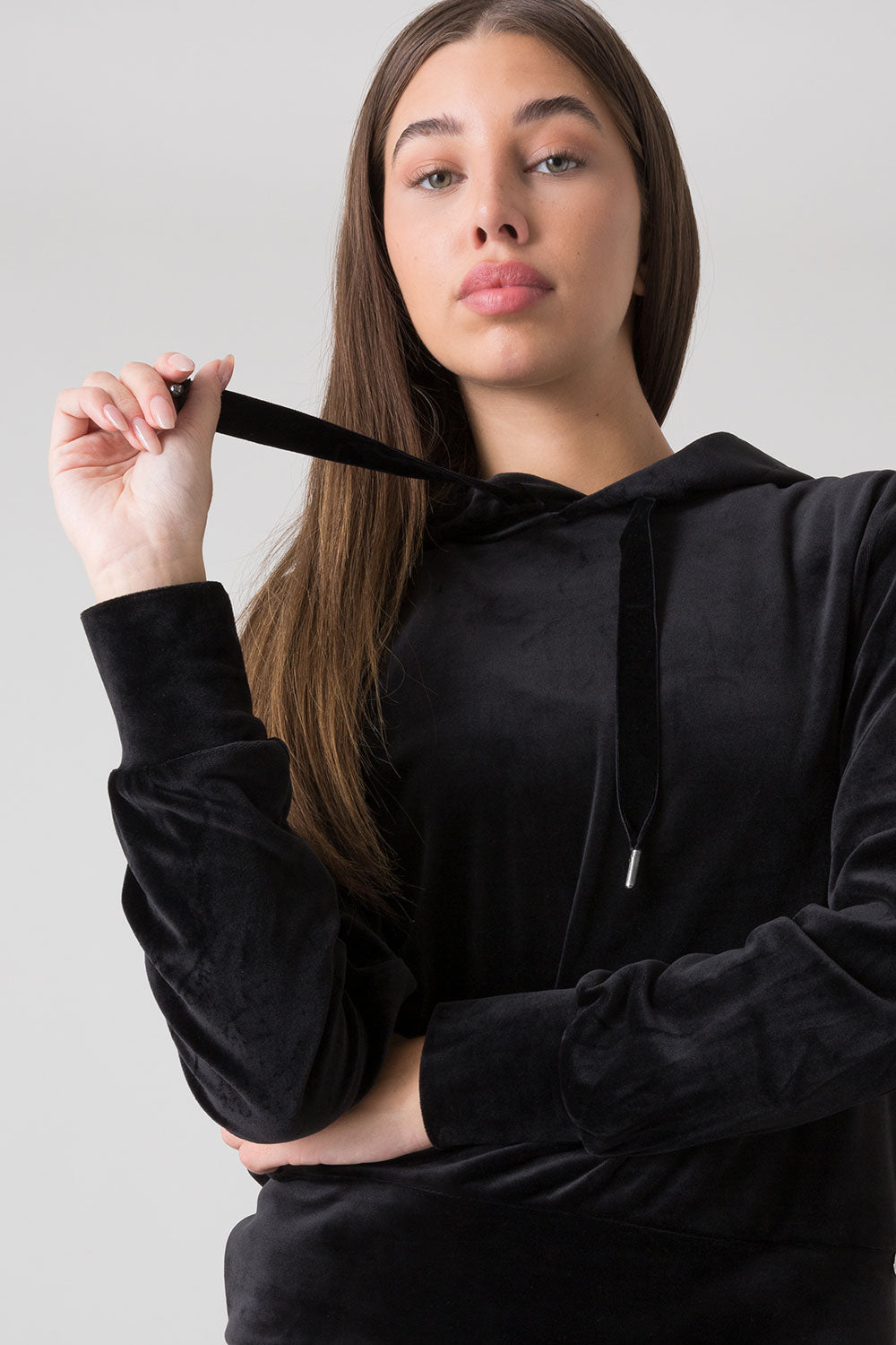 BASIC CHENILLE HOODED SWEATSHIRT