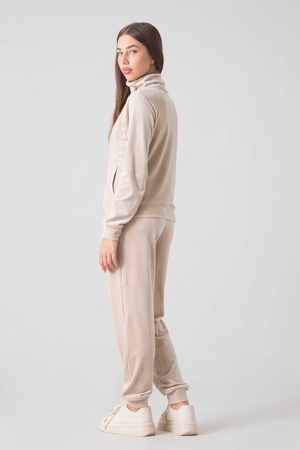 BASIC FULL-ZIP CHENILLE SWEATSHIRT