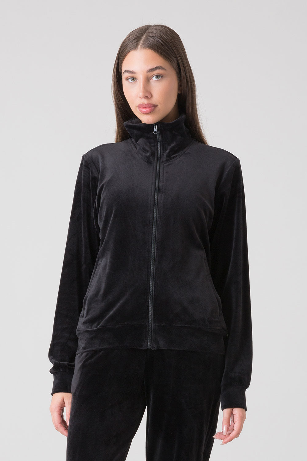 BASIC FULL-ZIP CHENILLE SWEATSHIRT